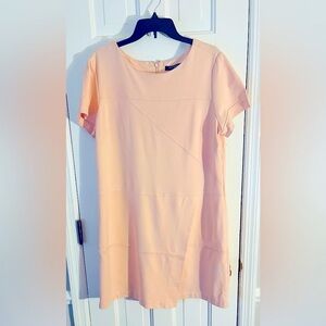NWOT SHARAGANO Women's Blush Pink Dressy, Short Sleeve Blush Pink Dress. Size 16